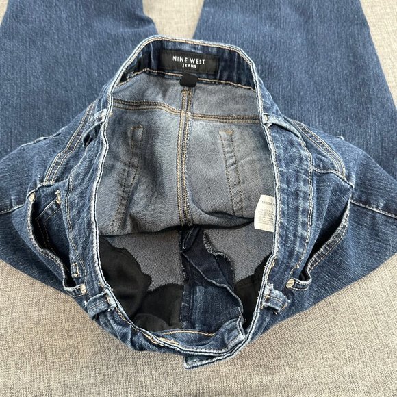 Nine West Jeans Capris 10/30 Rolled Up Studded Detail  Mid Rise Cotton Spandex - Picture 7 of 16